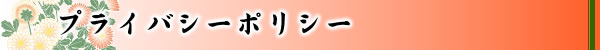 プライバシーポリシー